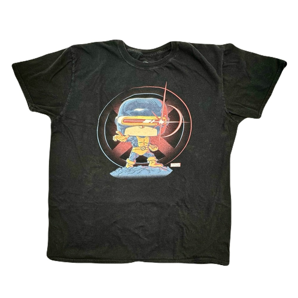 Funko Pop! Cyclops Design Black Cotton Tee Men's T-Shirt Marvel X-Men Size XL